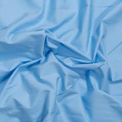 Sky Blue Color Dyed 60's Poplin Fabric