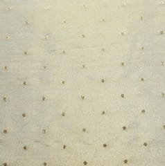 Golden Beige Gold Zari Mini Dot Dyeable Fabric