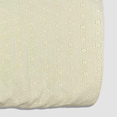 Off White Embroidered Cotton Hakoba Fabric
