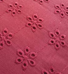 Blush Pink Embroidered Cotton Hakoba Fabric