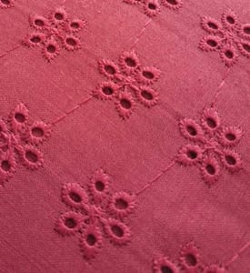 Blush Pink Embroidered Cotton Hakoba Fabric