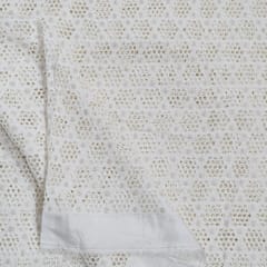 Dyeable Muslin Embroidered Fabric