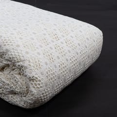 Dyeable Muslin Embroidered Fabric