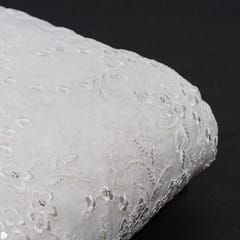 Dyeable Organza Embroidered Fabric