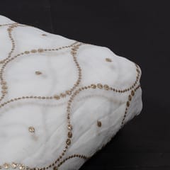 Dyeable Georgette Embroidered Fabric