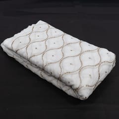 Dyeable Georgette Embroidered Fabric