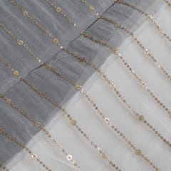 Dyeable Georgette Embroidered Fabric