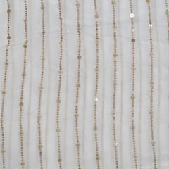 Dyeable Georgette Embroidered Fabric