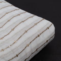 Dyeable Georgette Embroidered Fabric