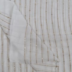 Dyeable Georgette Embroidered Fabric