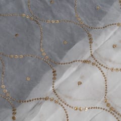 Dyeable Georgette Embroidered Fabric