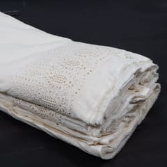 Dyeable Cotton Embroidered Fabric