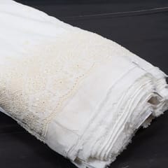 Dyeable Viscose Chanderi Embroidered Fabric