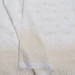 Dyeable Viscose Chanderi Embroidered Fabric