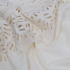 Dyeable Cotton Embroidered Fabric