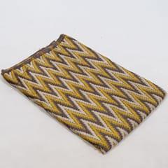 Beige n Brown Color Modal Satin Printed Fabric