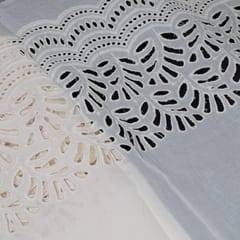 Dyeable Cotton Embroidered Fabric