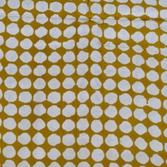 Mustard Color Modal Satin Printed Fabric