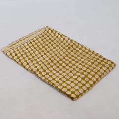 Mustard Color Modal Satin Printed Fabric