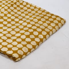 Mustard Color Modal Satin Printed Fabric