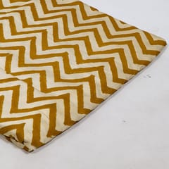 Mustard Color Modal Satin Printed Fabric