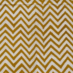 Mustard Color Modal Satin Printed Fabric