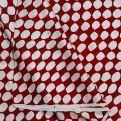 Maroon Color Modal Satin Printed Fabric