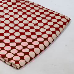 Maroon Color Modal Satin Printed Fabric