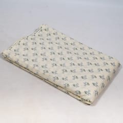 White Color Cambric Cotton Printed Fabric