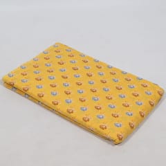 Yellow Color Cambric Cotton Printed Fabric