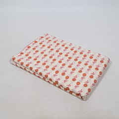 White Color Cambric Cotton Printed Fabric