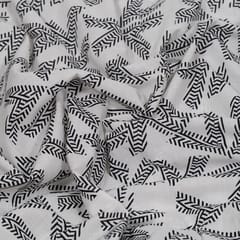Black Color Cambric Cotton Printed Fabric