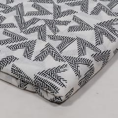 Black Color Cambric Cotton Printed Fabric