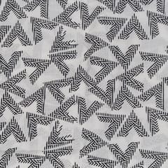 Black Color Cambric Cotton Printed Fabric