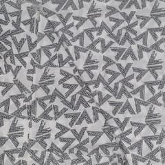 Black Color Cambric Cotton Printed Fabric