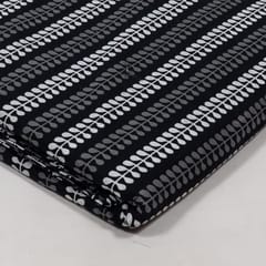 Black Color Cambric Cotton Printed Fabric