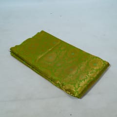 Parrot Green Color Satin Brocade Fabric