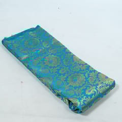 Firozi Color Satin Brocade Fabric