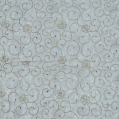 Dyeable Georgette Embroidered Fabric