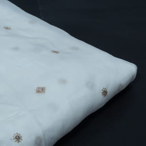 Dyeable Viscose Organza Embroidered Fabric