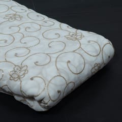 Dyeable Georgette Embroidered Fabric