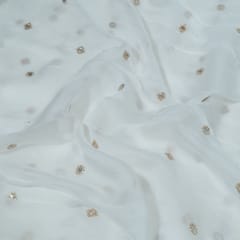 Dyeable Viscose Organza Embroidered Fabric