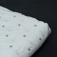 Dyeable Dola Silk Embroidered Fabric