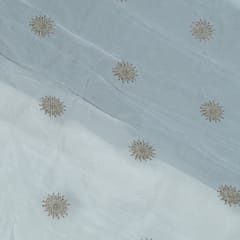 Dyeable Dola Silk Embroidered Fabric