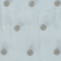 Dyeable Dola Silk Embroidered Fabric