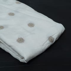 Dyeable Dola Silk Embroidered Fabric