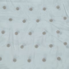 Dyeable Dola Silk Embroidered Fabric