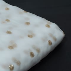 Dyeable Organza Embroidered Fabric