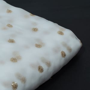 Dyeable Organza Embroidered Fabric