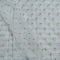 Dyeable Organza Embroidered Fabric